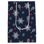 Navy Blue 💙 Tennis Weihnachten  Mittlere Geschenktüte (Rückseite)