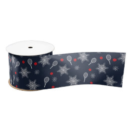 Navy Blue 💙 Tennis Weihnachten Satinband