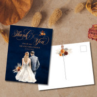 Navy Blue Terracotta Rust Fall Vielen Dank für Ihr