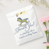 Navy Blue Thank You Rocking Horse Baby Shower Geschenktütchen (Versiegelt)