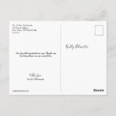 Navy Blue Thankful Wedding Foto Collage Postkarte (Rückseite)