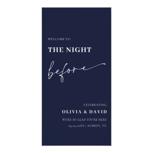 Navy Blue The Night Before Probe Dinner Unterschre Poster (Vorderseite)