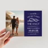 Navy Blue The Tying the Knots Foto Save the Date