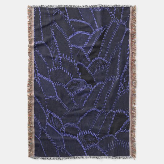 Navy Blue Throw Blanket Decke (Vorderseite Vertikal)