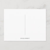 Navy Blue Ticket Foto Save the Date Ankündigungspostkarte (Rückseite)