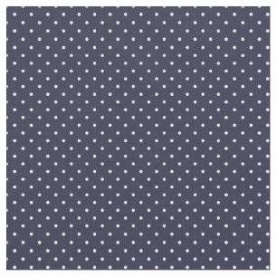 Navy Blue Tiny Dots Stoff
