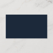 Navy Blue Tiny Wildblume Babydusche Begleitkarte (Rückseite)