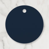 Navy Blue Tiny Wildblume Brautparty Gift Tag Geschenkanhänger (Rückseite)