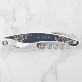 Navy Blue Tiny Wildblume Brautparty Kellnermesser (Vorderseite)