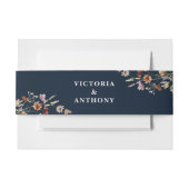 Navy Blue Tiny Wildblume Wedding Bly Band (Vorderseite Beispiel)