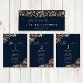 Navy Blue Tiny Wildblume Wedding Head Table Sign