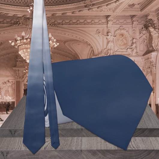 Navy Blue to Dusty Blue Ombre Wedding Krawatte