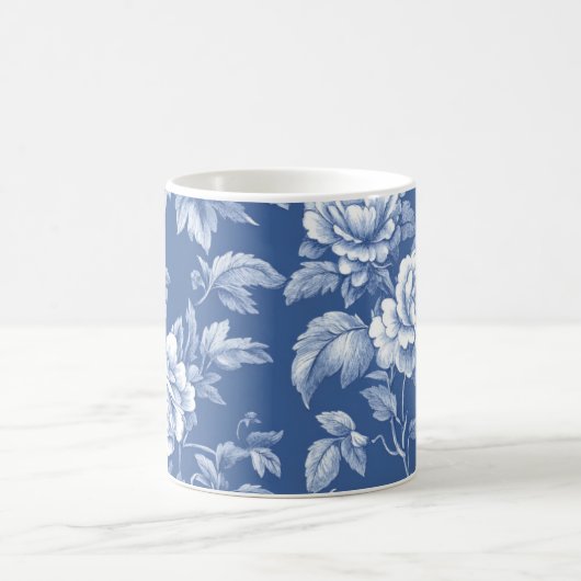 Navy Blue Toile  Kaffeetasse (Mittel)
