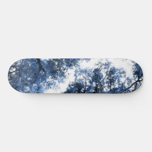 Navy Blue Trees Dream #1 #wall #art Skateboard (Horizontal)