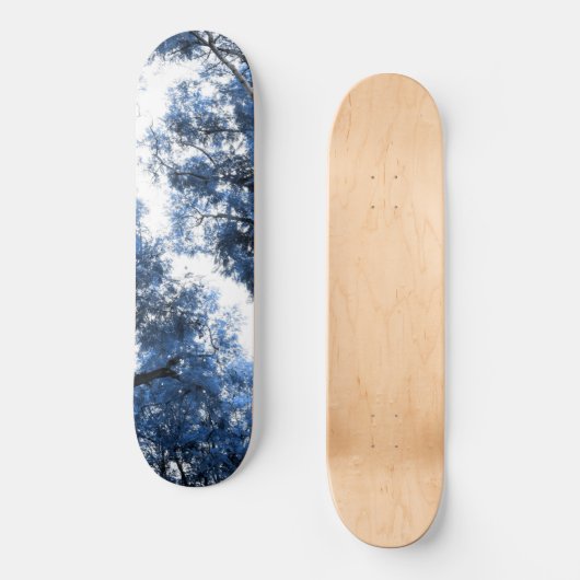 Navy Blue Trees Dream #1 #wall #art Skateboard (Vorderseite)