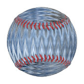 Navy Blue Trendy Wavy Muster Baseball (Rückseite)