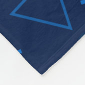Navy Blue Triangle Circle Square Memphis Muster Fleecedecke (Ecke)