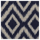 Navy Blue Tribal Ikat Zickzack Stoff (Nahaufnahme)