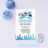 Navy Blue Tropfen Power Wash House Reinigung Flyer (Einzeln)