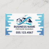 Navy Blue Tropfen Power Wash House Reinigung Visitenkarte (Vorderseite)