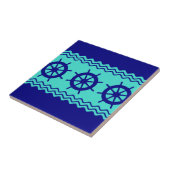 Navy Blue Turquoise Fliese (Seite)