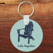 Navy Blue und Aqua Adirondack Vorsitzender Persona Schlüsselanhänger (Vorderseite)