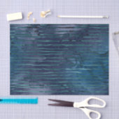 Navy Blue und Aquamarin Striping Muster Seidenpapier (Handwerk)