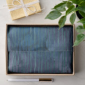 Navy Blue und Aquamarin Striping Muster Seidenpapier (Geschenk)