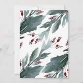 Navy Blue und Burgund Red Floral Probe Dinner Einladung (Rückseite)