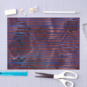 Navy Blue und Burgund Striping Muster Seidenpapier (Handwerk)