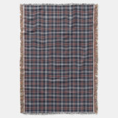 Navy Blue und Burgundy Kariert Throw Blanket Decke (Vorderseite Vertikal)