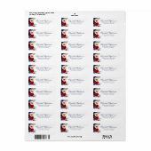 Navy Blue und Burgundy Red Floral Moderner Chic (Vorne)