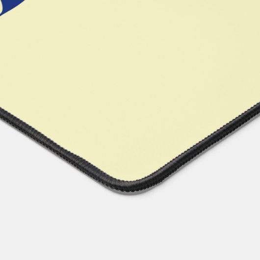 Navy Blue und Cream Armadillo Personalisiert Schreibtischunterlage (Ecke)