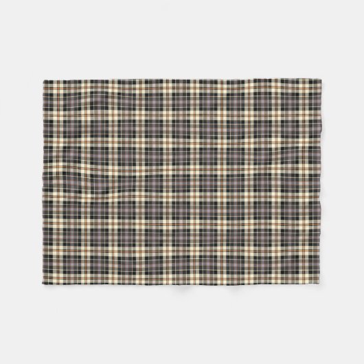 Navy Blue und Cream Rustic Kariert Fleecedecke (Vorderseite (Horizontal))