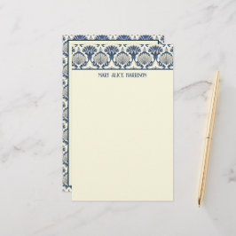 Navy Blue und Cream Seashell Pattern Briefpapier