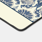 Navy Blue und Cream Seashell Pattern Schreibtischunterlage (Ecke)