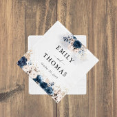 Navy Blue und Dusty Rose Wedding Napkin Serviette