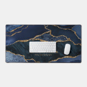 Navy Blue und Gold Agate Geode Business Schreibtischunterlage (Tastatur & Maus)