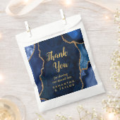 Navy Blue und Gold Agate Wedding Vielen Dank Geschenktütchen (Ausgeschnitten)