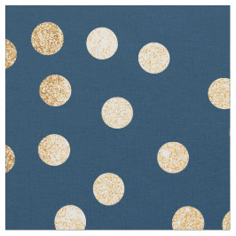 Navy Blue und Gold City Dots Stoff