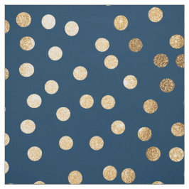 Navy Blue und Gold City Dots Stoff