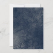 Navy Blue und Gold Elegante, Aquarellbilder Einladung (Rückseite)
