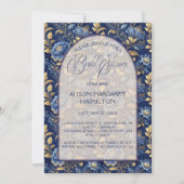 Navy Blue und Gold Elegantes Brautparty | Einladung (Vorderseite)