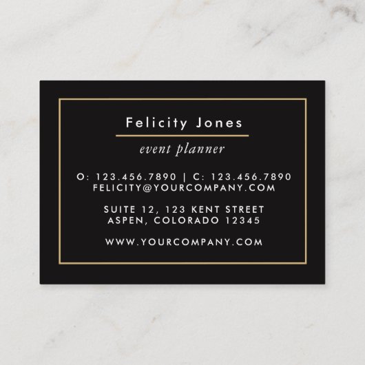 Navy Blue und Gold Geode Agate Stone Visitenkarte (Rückseite)