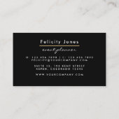 Navy Blue und Gold Geode Agate Stone Visitenkarte (Rückseite)