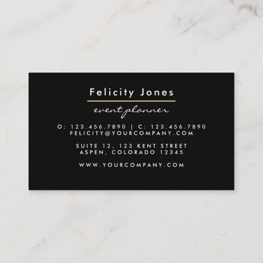 Navy Blue und Gold Geode Agate Stone Visitenkarte (Rückseite)