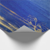 Navy Blue und Gold Geschenkpapier (Ecke)