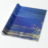 Navy Blue und Gold Geschenkpapier (Ungerollt)