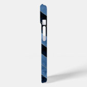 Navy Blue und Gold Herringbone-Individuelle Name Case-Mate iPhone Hülle (Rückseite / Links)