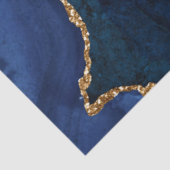 Navy Blue und Gold Imitats Glitzer Agate Seidenpapier (Ausschnitt)